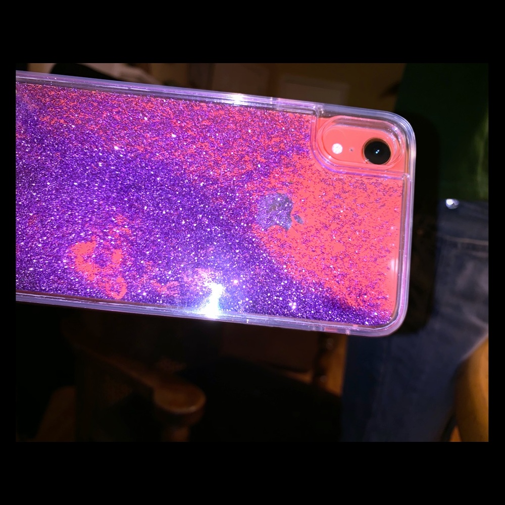 Brand new iPhone X purple glitter case